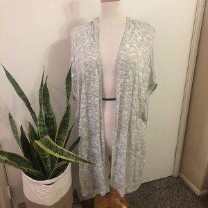 Hooded Knit Kimono Lightweight Wrap XL Cardigan